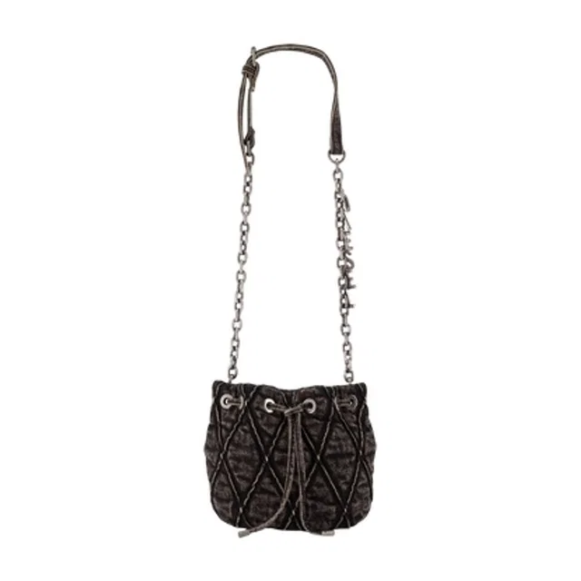 Diesel Quilted Cotton Mini Bag — Gray in Grey Leather from HEWI