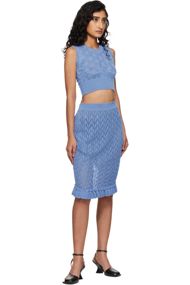 Vivienne Westwood Blue Ella Tank Top, photo 4 of 4 from SSENSE
