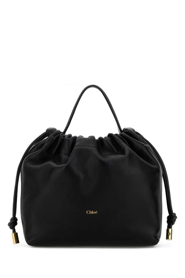 Chloé Shoulder Bag — Black Hand in Black Lambskin from HEWI