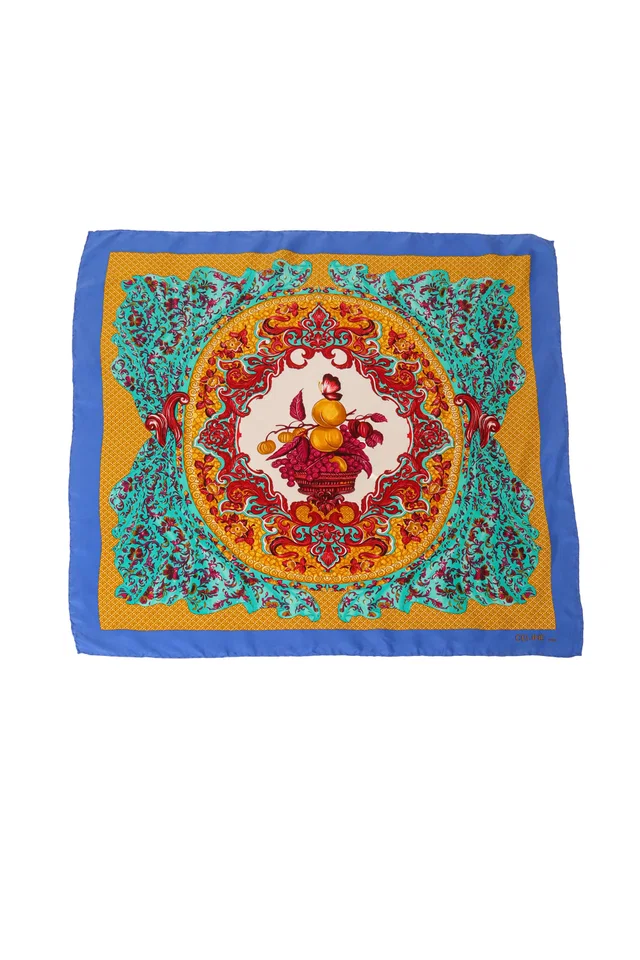 Celine Fruit Bowl Filigree Scarf in Silk from Recess LA