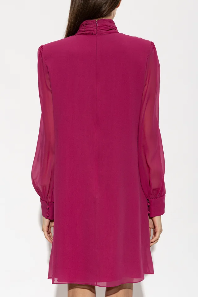 Valentino Draped High-Neck Dress, photo 3 of 5 from SENSER