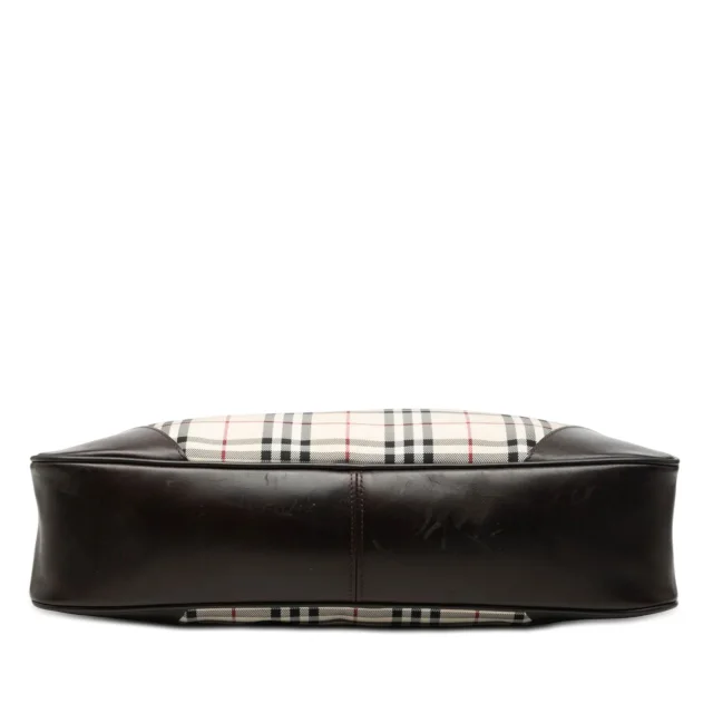 Beige Burberry House Check Canvas Travel Bag in Beige Canvas from Designer Revival, photo 3 of 6