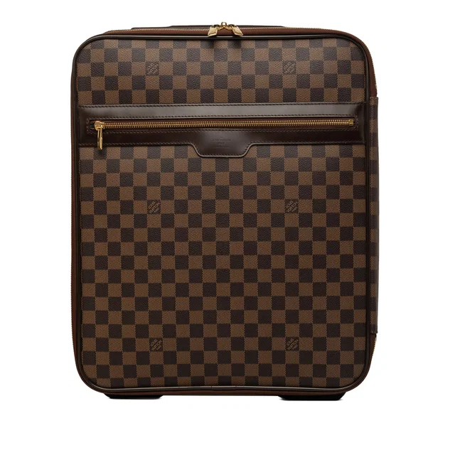 Brown Louis Vuitton Damier Ebene Pegase 45 Travel Bag in Brown Canvas from Designer Revival