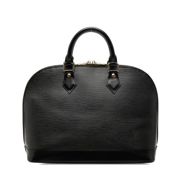 Black Louis Vuitton Epi Alma PM Handbag in Black Leather from Designer Revival