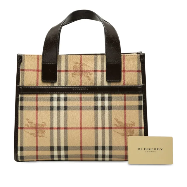 Burberry Haymarket Check Coated Canvas Handbag in Beige Coated canvas from Designer Revival, photo 7 of 7