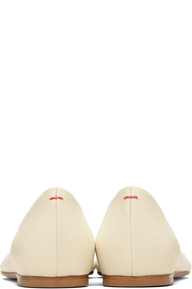 Aeyde Off-White Cassy Pointed-Toe Ballerina Flats, photo 2 of 2 from SSENSE