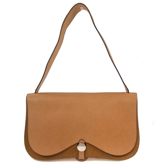 Hermès Natural Toile H Vache Liegee Sac Colorado MM Shoulder Bag in Beige from AMORE Vintage Tokyo