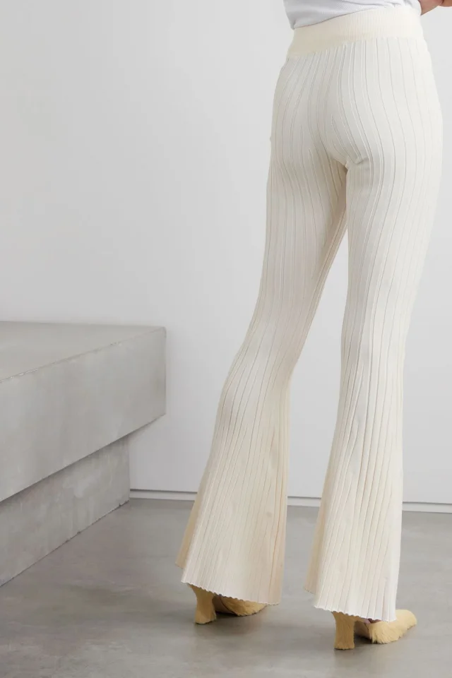 Stella McCartney Ribbed-Knit Flared Pants, photo 4 of 5 from THE OUTNET