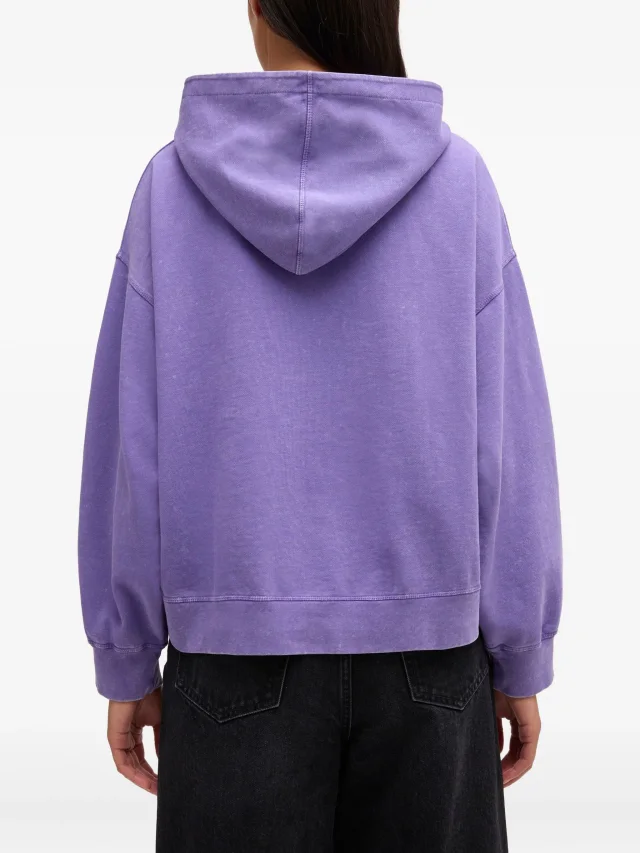 GANNI old effect wash hoodie in Purple, photo 4 of 4 from FARFETCH