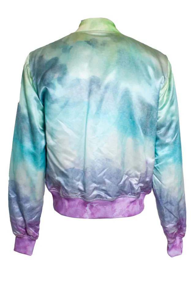 Amiri, Silk watercolour bomber jacket in multi, photo 3 of 5 from ShopSimon
