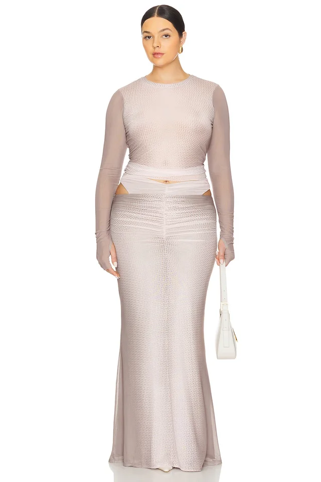 AFRM Kaylee Top in Nude Illusion, photo 8 of 9 from REVOLVE (Canada)