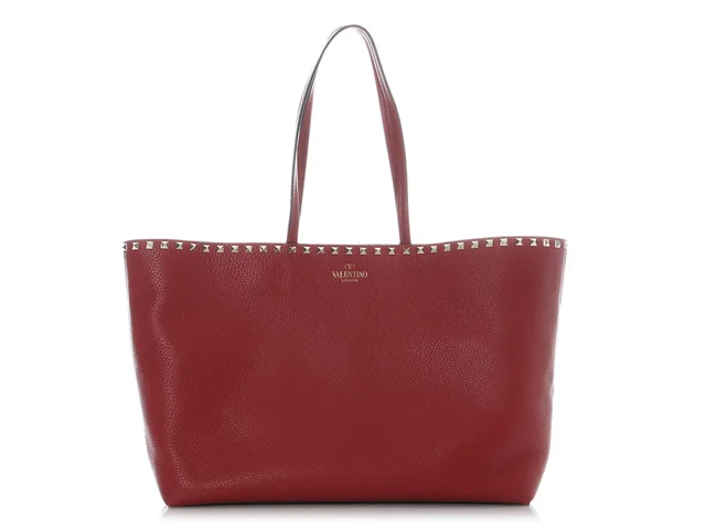 Valentino Garavani Red Rockstud Tote from Ann's Fabulous Finds
