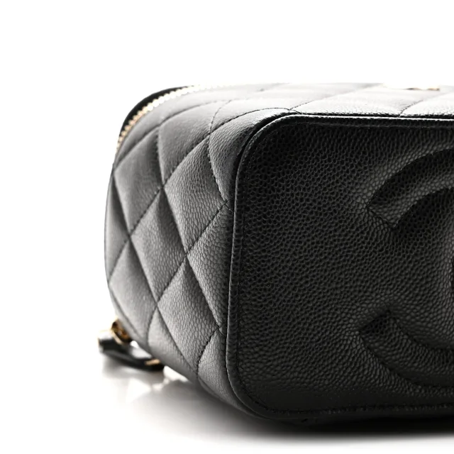 Chanel Caviar Quilted Small Vanity Case in Black Caviar leather from FASHIONPHILE, photo 10 of 12