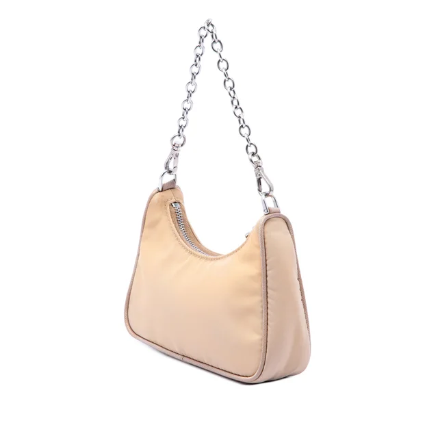 Beige Prada Mini Tessuto Re Edition 2005 Satchel in Beige Nylon from Designer Revival, photo 2 of 2