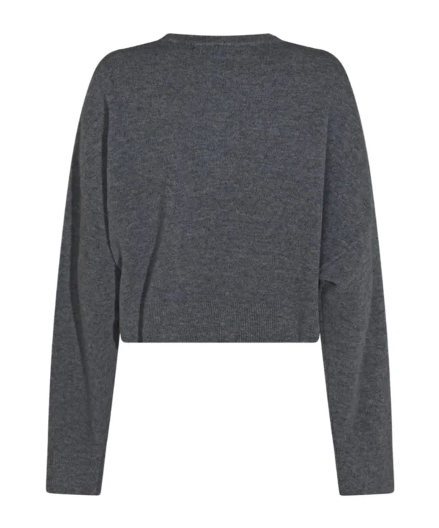 Blumarine Logo Embellished Cropped Sweatershirt, photo 2 of 5 from SENSER