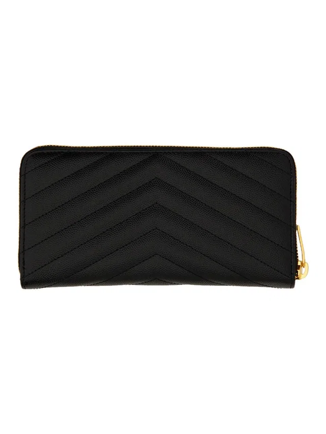 Saint Laurent Monogram Calfskin Wallet — Black in Black Calfskin from HEWI