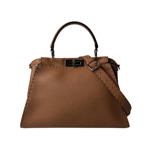 Fendi Selleria Peekaboo 2-Way Shoulder Bag in Leather from The Reluxe