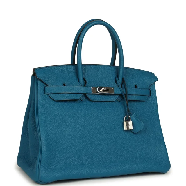 Hermès Birkin 35 Bleu de Galice Togo Palladium Hardware in Blue Togo from Madison Avenue Couture, photo 2 of 9