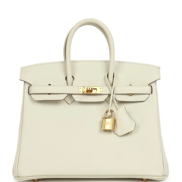 Hermès Birkin 25 Mushroom Togo Gold Hardware in Togo leather from Madison Avenue Couture