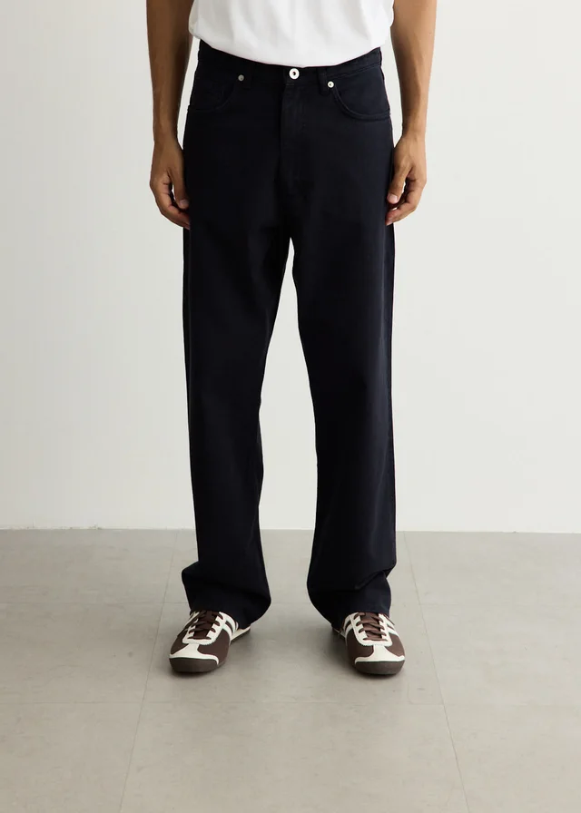 Norse Projects Korshavn Relaxed 5 Pocket Heavy Twill Pants in Blue from Incu, photo 1 of 1