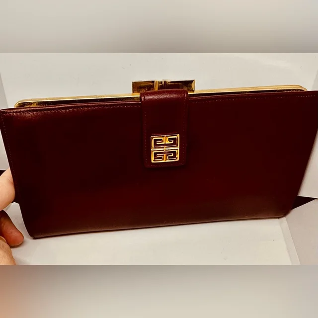 Givenchy Long Wallet, Gold Hardware in red Leather from Poshmark