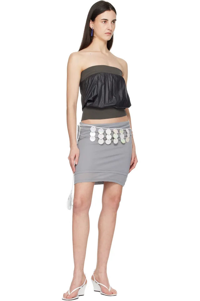 Gimaguas Gray Gemma Midi Skirt, photo 5 of 5 from SSENSE