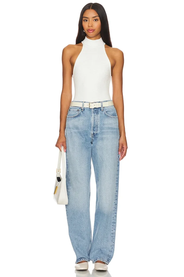 AGOLDE Kelly High Rise Relaxed Straight Jeans in Harmonic, photo 5 of 6 from REVOLVE (Canada)