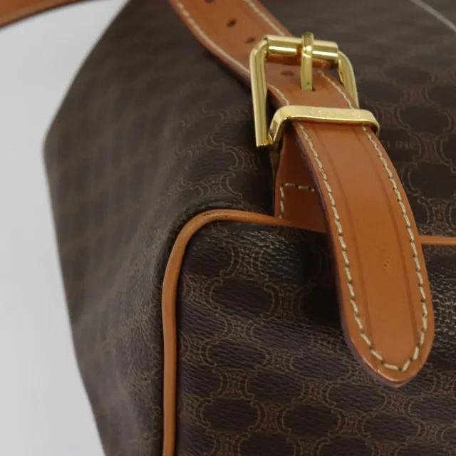 Celine Vintage Macadam Canvas And Leather Brown Pvc Bag in Brown Canvas from HEWI, photo 6 of 6