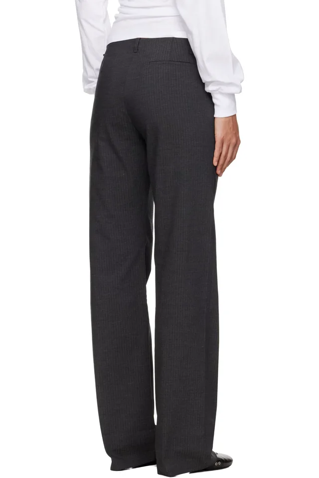 Paloma Wool Gray Sil Trousers, photo 3 of 4 from SSENSE