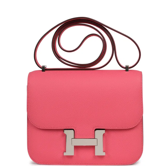 Hermès Constance 18 Rose Azalee Epsom Palladium Hardware in Pink Epsom leather from Madison Avenue Couture