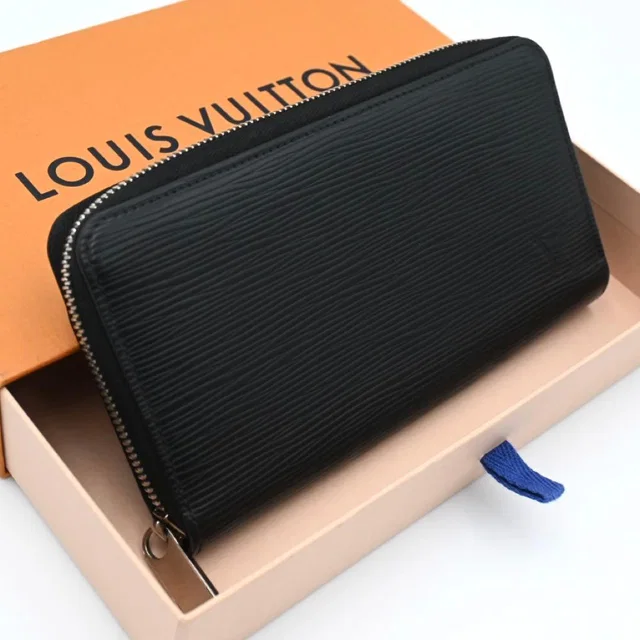 Louis Vuitton Epi Zippy Wallet Black in Black from The Reluxe