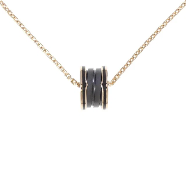 Bvlgari B.zero1 750 Pink Gold Ceramic Necklace in Pink Ceramic from LuxUness