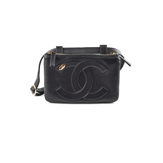 Chanel Mania Waist Belt Black in Black Lambskin from The Purse Affair