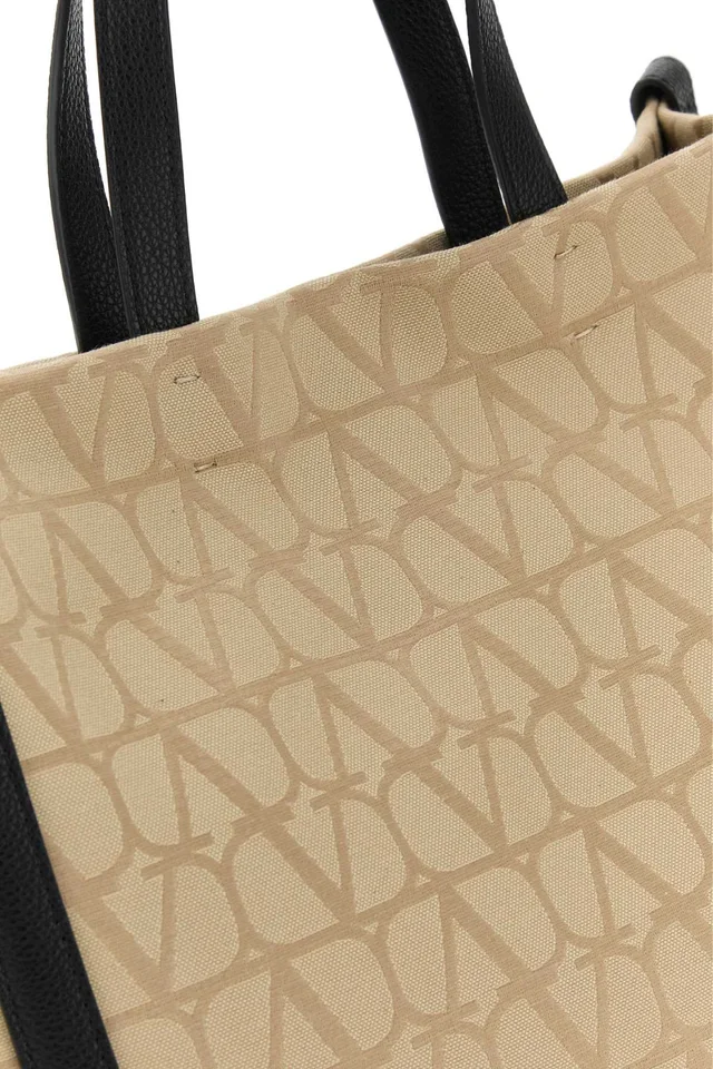 Valentino Garavani Toile Iconographe Tote Bag — Beige in Beige Leather from HEWI, photo 2 of 2