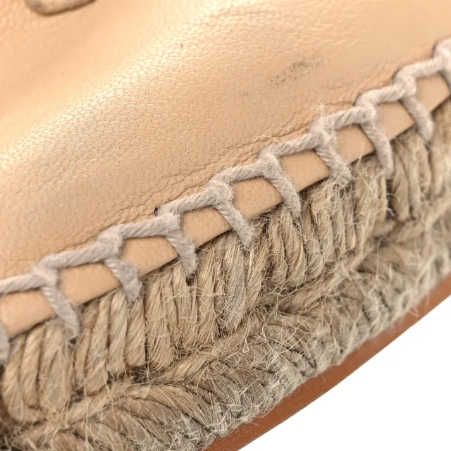 Chanel CC Espadrilles 37 Beige Black in Black Lambskin from FASHIONPHILE, photo 13 of 15