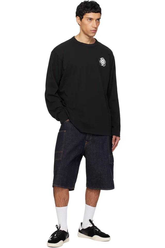 Black Kenzo Paris 'Boke Flower 2.0' Long Sleeve T-shirt, photo 4 of 4 from SSENSE
