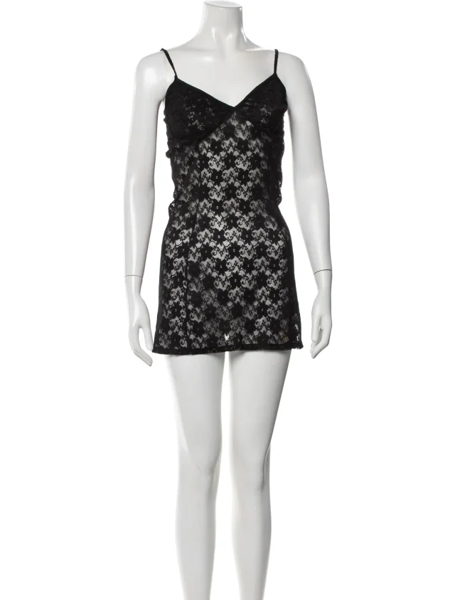 Balenciaga Lace Pattern Dress in black from The RealReal