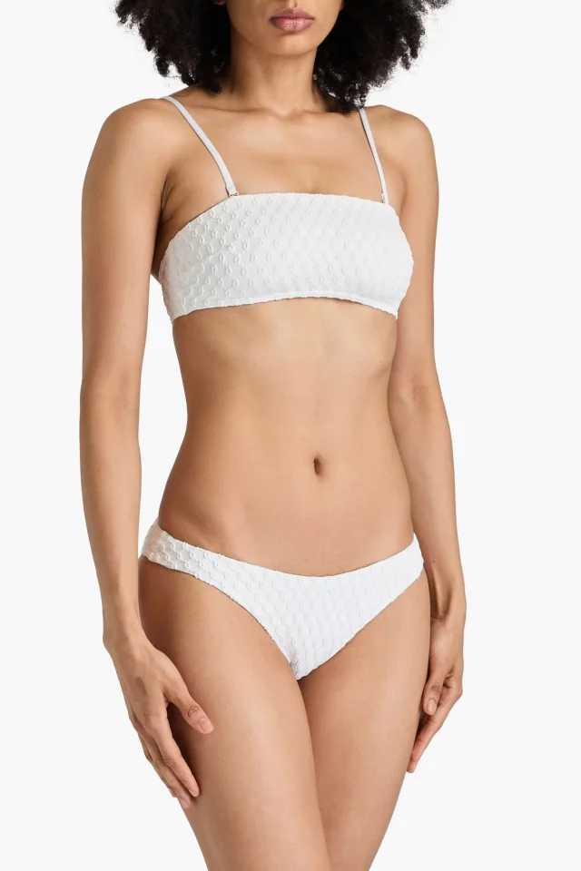 Zimmermann Raie Textured Bandeau Bikini Top, photo 5 of 10 from THE OUTNET