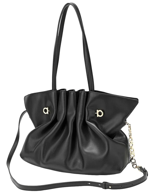 Tiffany & Fred Paris Soft Pleated Leather Shoulder Tote, image 1 of 1 from Rue La La