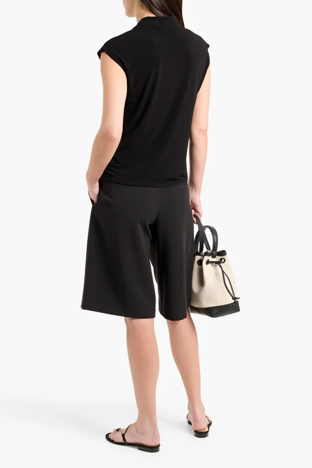 Vince Stretch-Jersey Polo Top in Black, photo 3 of 4 from THE OUTNET