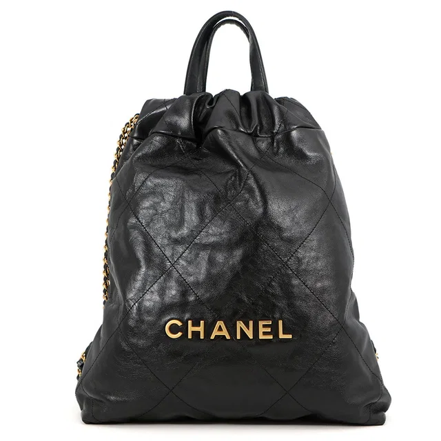 Chanel CHANEL22 Backpack BlackAS3859 Shiny Calf Leather Size Small in Calfskin from GALLERY RARE