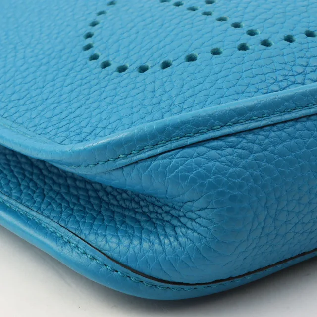 Hermès Evelyne TPM, 2017, Bleu Zanzibar in Blue Clemence leather from VINTAGE QOO TOKYO, photo 9 of 15