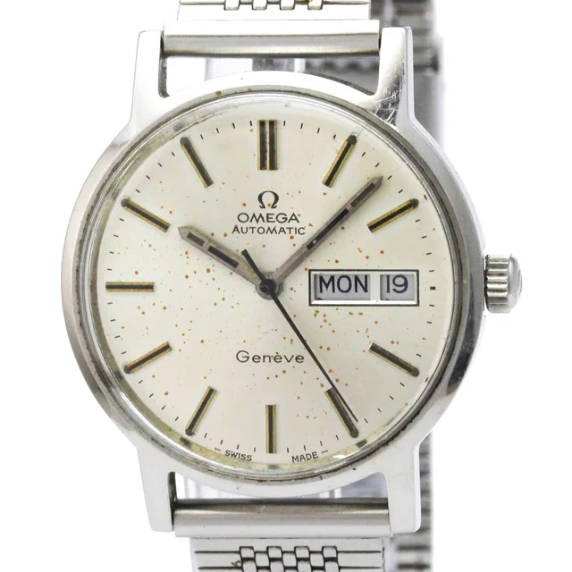 Omega Geneve Day Date Cal 1022 Steel Automatic Mens Watch 166.0117 in Silver from Elady