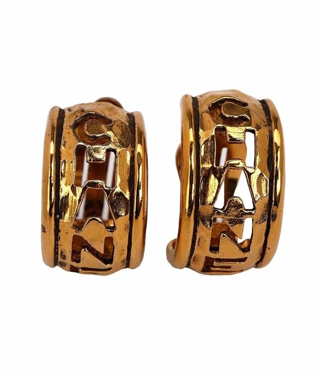 Chanel Logo Cutout Clip On Hoops from Luxury Promise
