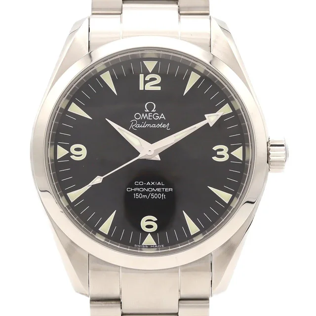 Omega Railmaster 2503.52 SS Automatic in Dial color: black Case: stainless steel Bracelet: stainless steel from KOMEHYO