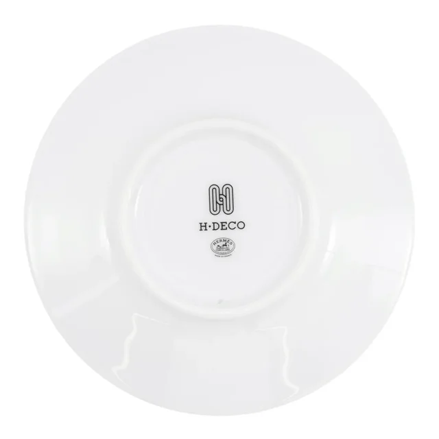 Hermès Teacup & Saucer H Deco Pair Set White/BlackP037016P Porcelain Size 7.8 cm in White from GALLERY RARE, photo 8 of 14