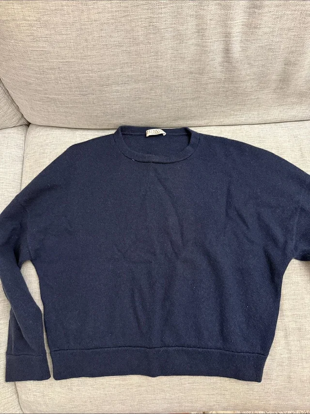 Brunello Cucinelli Navy Cashmere Sweater in gold Cashmere from Poshmark