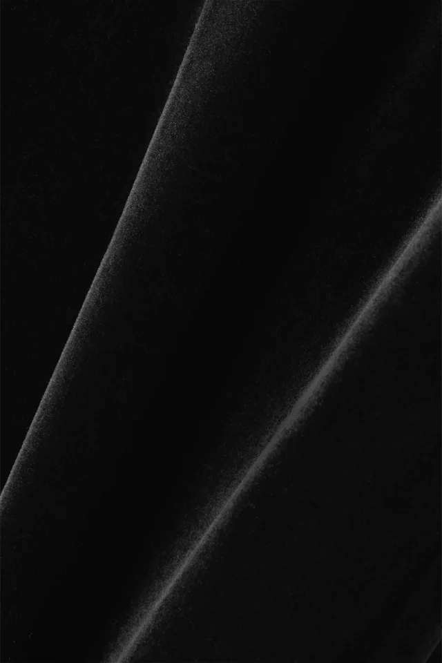 Proenza Schouler Marie Belted Satin-Trimmed Cotton-Blend Velvet Straight-Leg Pants in Black, photo 5 of 5 from THE OUTNET