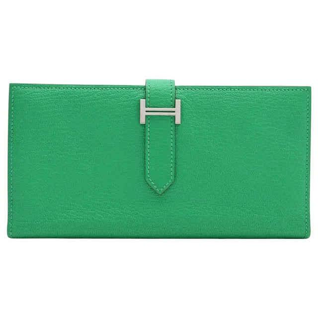 Hermès 2015 Bearn Soufflet Bamboo in Goatskin from VINTAGE QOO TOKYO