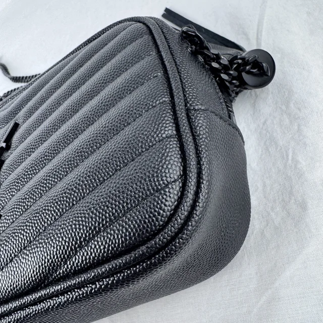Saint Laurent Monogram Mini Camera Bag in grain de poudre leather, Metal from Reowned, photo 8 of 10